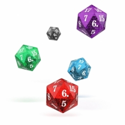 Oakie Doakie Dice Dados Spindown D20 Set Speckled (5)