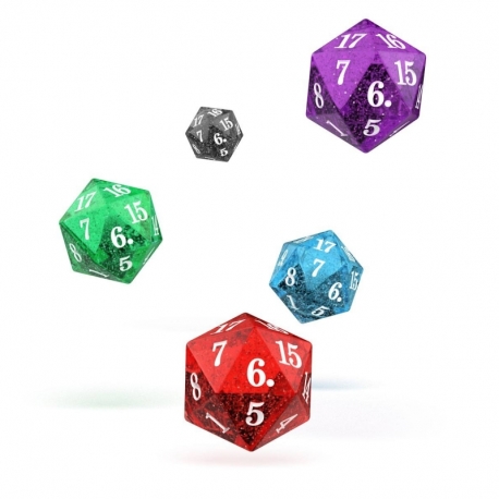 Oakie Doakie Dice Dados Spindown D20 Set Speckled (5)