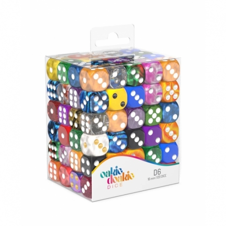 Oakie Doakie Dice Dados D6 16 mm Retail Pack Mixed (120)