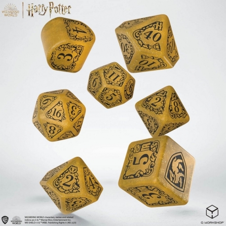 Harry Potter Dice Pack Hufflepuff Modern Dice Set - Yellow (7)