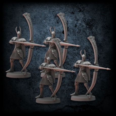 Dark Souls Silver Knight Greatbowmen Board Game Miniatures