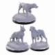 WizKids Deep Cuts Miniatures Pack de 3 Miniaturas sin pintar Dog Companions