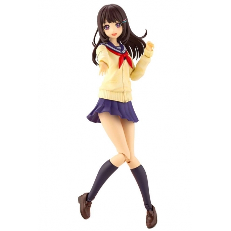 Sousai Shojo Teien Maqueta Plastic Model Kit 1/10 Madoka Yuki Touou High School Winter Clothes 15 cm
