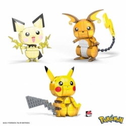 Pokémon Construction Kit Mega Construx Wonder Builders Pikachu Evolution Trio 13 cm