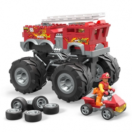 Hot Wheels Monster Trucks Kit de Construcción Mega Construx HW 5-Alarm Monster Truck