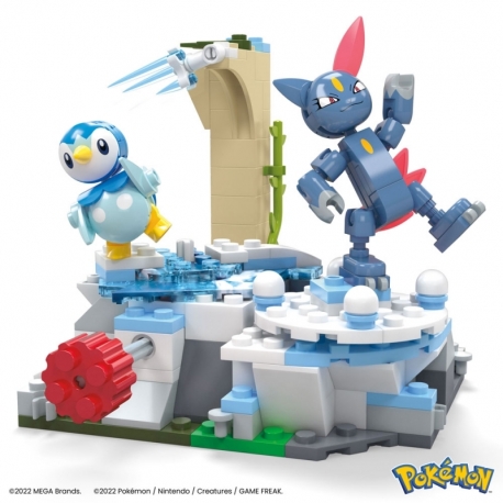 Pokémon Kit de Construcción Mega Construx Día en la Nieve de Piplup y Sneasel 11 cm