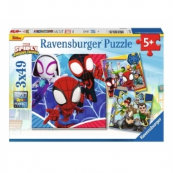 Spidey and his Super Team Puzzle for children (3 x 49 pieces)