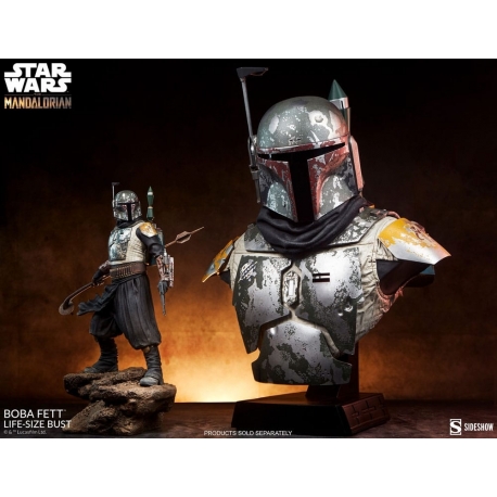 Star Wars The Mandalorian Bust life size Boba Fett 81 cm