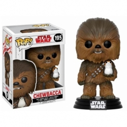 Star Wars Episode VIII POP! Vinyl Cabezón Chewbacca & Porg 9 cm