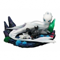 Cómo Entrenar A Tu Dragón Estatua Light Fury & Night Lights 36 cm