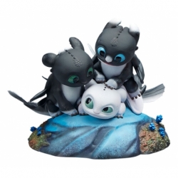 How To Train Your Dragon 3 Statue Dart, Pouncer & Ruffrunner 15 cm