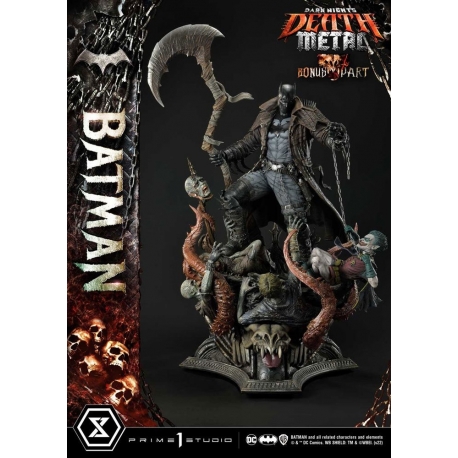 Dark Knights: Metal Estatua 1/3 Death Metal Batman Deluxe Bonus Ver. 105 cm