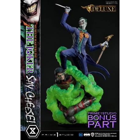 DC Comics Estatua 1/3 The Joker Say Cheese Deluxe Bonus Version 99 cm