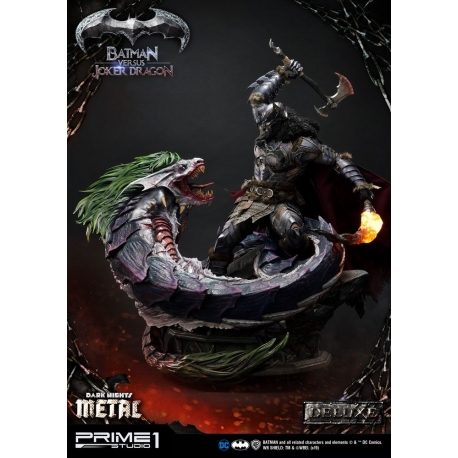 Dark Nights: Metal Estatua Batman Versus Joker Dragon Deluxe Ver. 87 cm