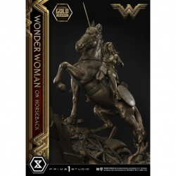 Wonder Woman Estatua Wonder Woman on Horseback Gold Version 138 cm