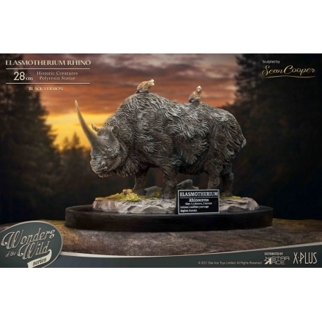Elasmotherium Estatua Rhino (Black) 28 cm