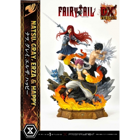 Fairy Tail Estatua PVC 1/6 Natsu, Gray, Erza, Happy Deluxe Version 57 cm