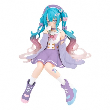 Pig Miku Statue PVC Noodle Stopper Pig Miku Love Sailor Purple Color Ver. 13 cm