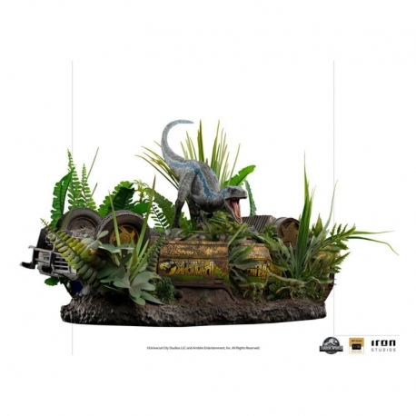 Jurassic World Fallen Kingdom Estatua 1/10 Deluxe Art Scale Blue 24 cm