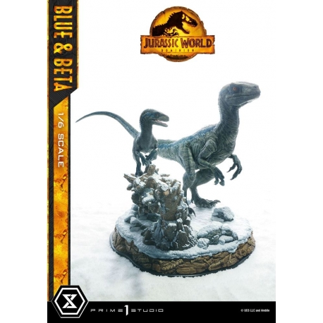 Jurassic World: Dominion Estatua Legacy Museum Collection 1/6 Blue & Beta Bonus Version 41 cm