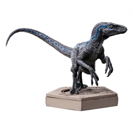 Jurassic World Icons Estatua Velociraptor B Blue 7 cm