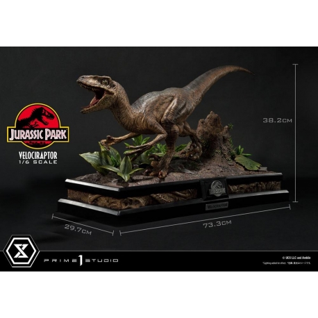 Jurassic Park Estatua Legacy Museum Collection 1/6 Velociraptor Attack 38 cm