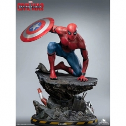 Captain America Civil War Estatua 1/4 Spider-Man Captain America Premium Version 40 cm