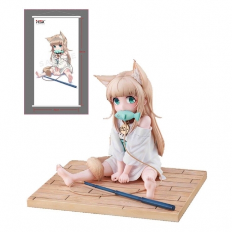 My Cat Is a Kawaii Girl Statue PVC 1/6 Kinako Sitting Fish Ver. Deluxe Version 14 cm