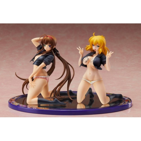 Senran Kagura NewWave Gburst Statues PVC 1/10 Ryobi x Ryona Bare Body Sailor Uniform Ver. 19 cm