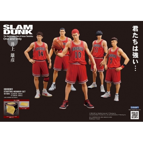 Slam Dunk Pack of 5 Statues PVC Shohoku Starting Member Set 15 - 17 cm