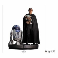 Star Wars The Mandalorian Estatua Legacy Replica 1/4 Luke Skywalker, R2-D2 & Grogu 54 cm