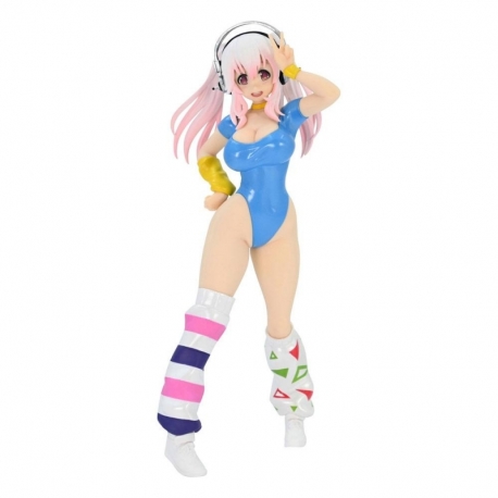 Super Sonico Estatua PVC Super Sonico Concept Figure 80's/Another Color/Blue Ver. 18 cm