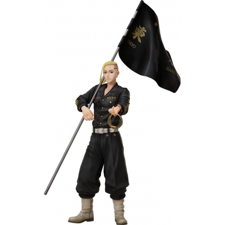 Tokyo Revengers Set de Estatua y Anillo PVC 1/8 Ken Ryuguji 30 cm - talla de anillo 13