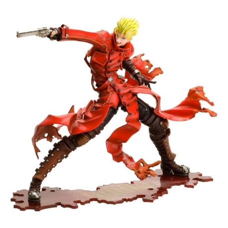 Trigun Badlands Rumble Statue ARTFX J 1/8 Vash The Stampede Renewal Package Version 19 cm