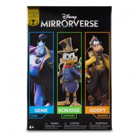 Disney Mirrorverse Figuras Combopack Genie, Scrooge McDuck & Goofy (Gold Label) 13 - 18 cm