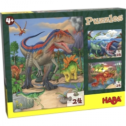 Puzzles Dinosaurios 3x24 Piezas de HABA