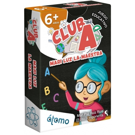 CLUB A: Mari Luz the teacher card game from Átomo Games 