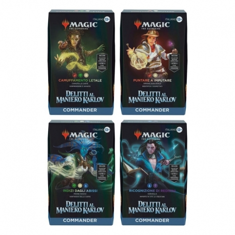 Magic the Gathering Delitti al Maniero Karlov Commander Decks Box (4) (Italian)