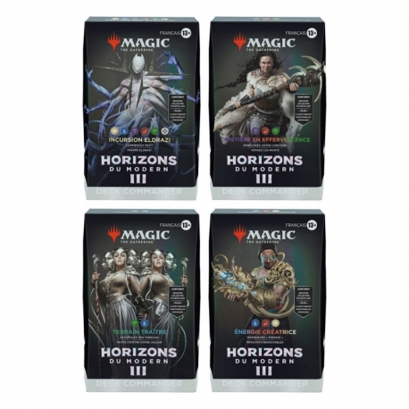 Magic the Gathering Horizons du Modern 3 Commander Decks Box (4) (French)