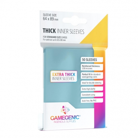 Gamegenic Thick Inner Sleeves (50 Sleeves)