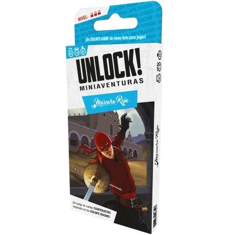 uego cooperativo Unlock! Miniaventuras Máscara roja de Space Cowboys