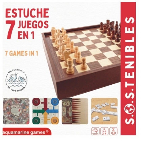 7 Games in 1 Fsc 100%: Parcheesi, Goose, Chess, Straight, Checkers, Backgammon and Dominoes