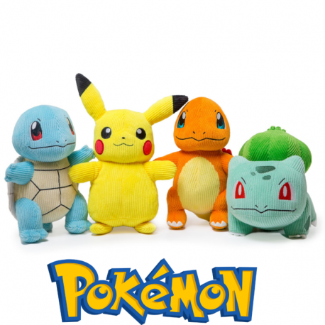 Official Assorted Corduroy Pokemon Plush 21Cm