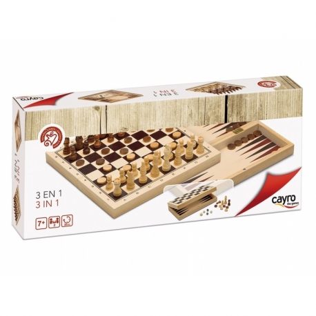 3 In 1 Chess - Checkers - Backgammon