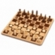Chess - Wooden Checkers Metal Box