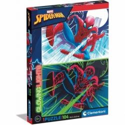 Spiderman Puzzle 104 Pieces Glowing Lights