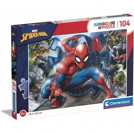 Puzzle 104 Pieces Spiderman Super Color