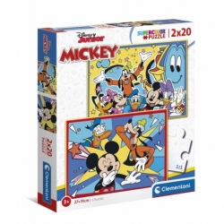 Puzzle 2X20 Pieces Super Color Mickey