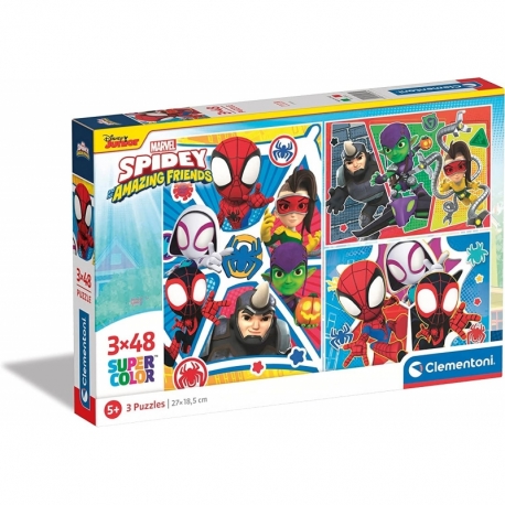 Puzzle 3X48 Pieces Spidey And His Friends