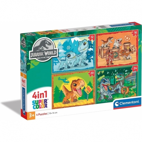 Puzzle 4 In 1 (12, 16, 20, 24 Pieces) Jurassic World